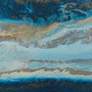 Midnight Tide Blue 39" High 5-Piece Gel Coat Wall Art Set