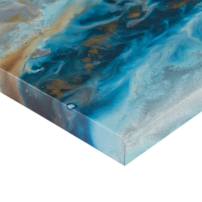 Midnight Tide Blue 39 inch High 5-Piece Gel Coat Wall Art Set more views