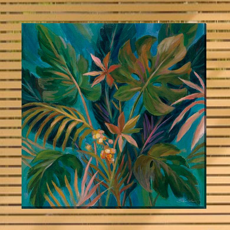 Image 1 Midnight Tropics 24" Square Outdoor Canvas Wall Art
