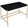 Midriaks 42" Wide Black and Gold Writing Desk