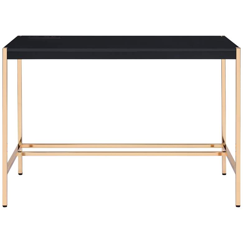 Midriaks 42&quot; Wide Black and Gold Writing Desk more views