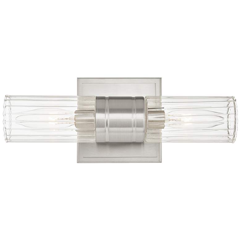 Image 4 Midtown 11 1/2" High Brushed Nickel 2-Light Wall Sconce more views