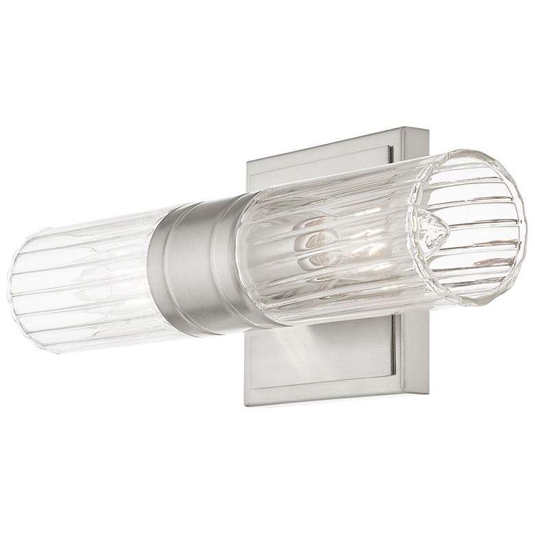 Image 5 Midtown 11 1/2" High Brushed Nickel 2-Light Wall Sconce more views