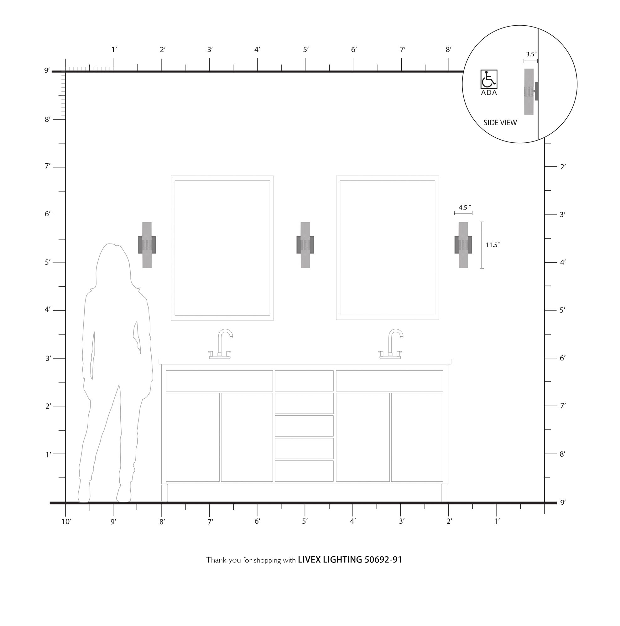 Midtown 11 1/2" High Brushed Nickel 2-Light Wall Sconce
