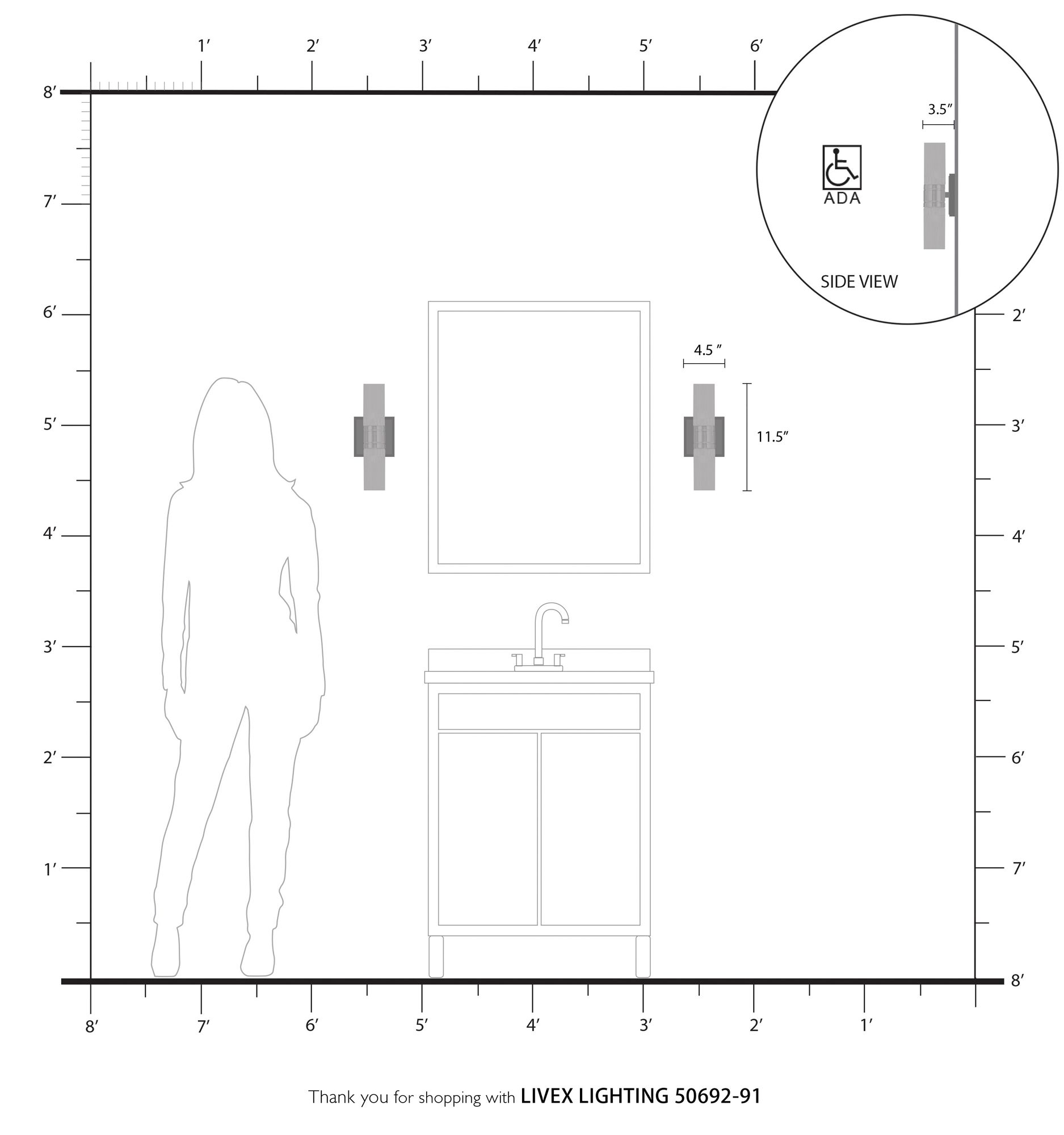 Midtown 11 1/2" High Brushed Nickel 2-Light Wall Sconce