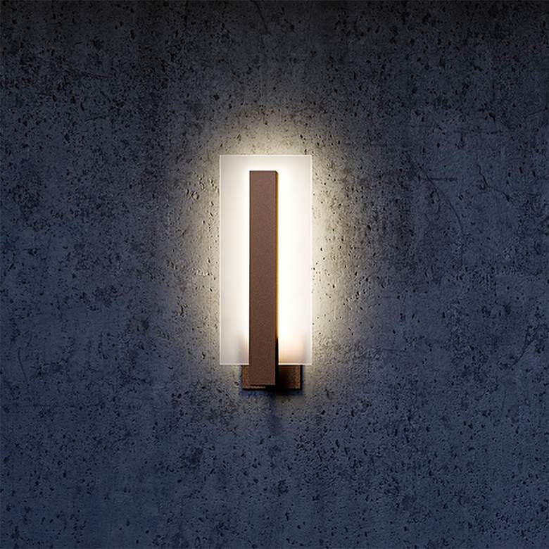 Image 2 Midtown 18" High Textured Bronze Outdoor LED Wall Light