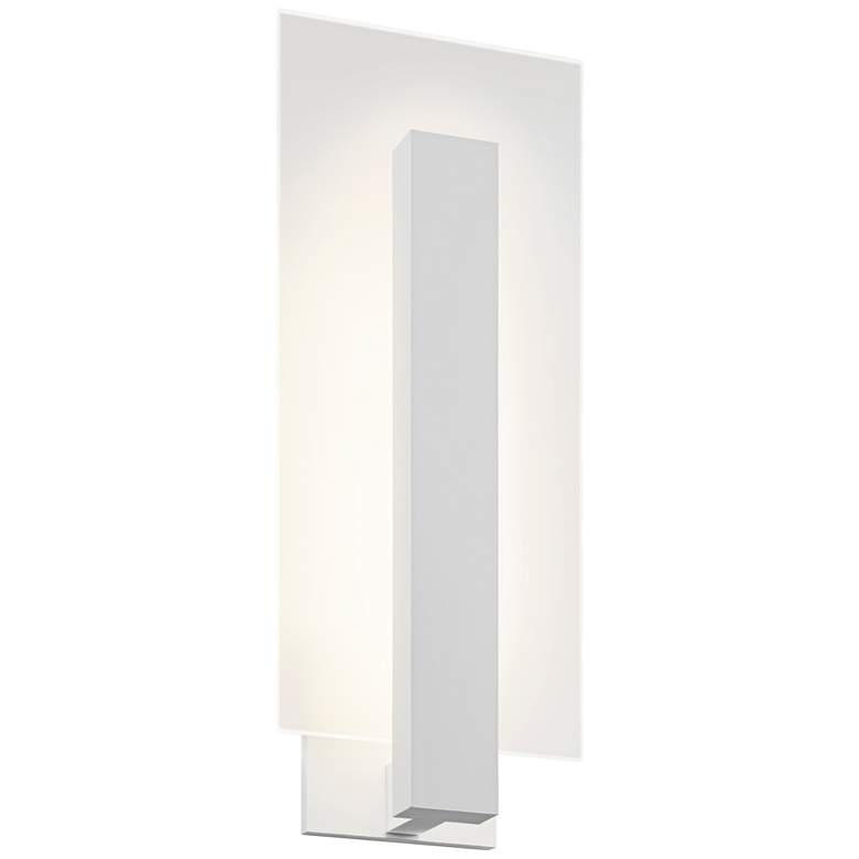Image 1 Midtown 18 inch High Textured White Outdoor LED Wall Light