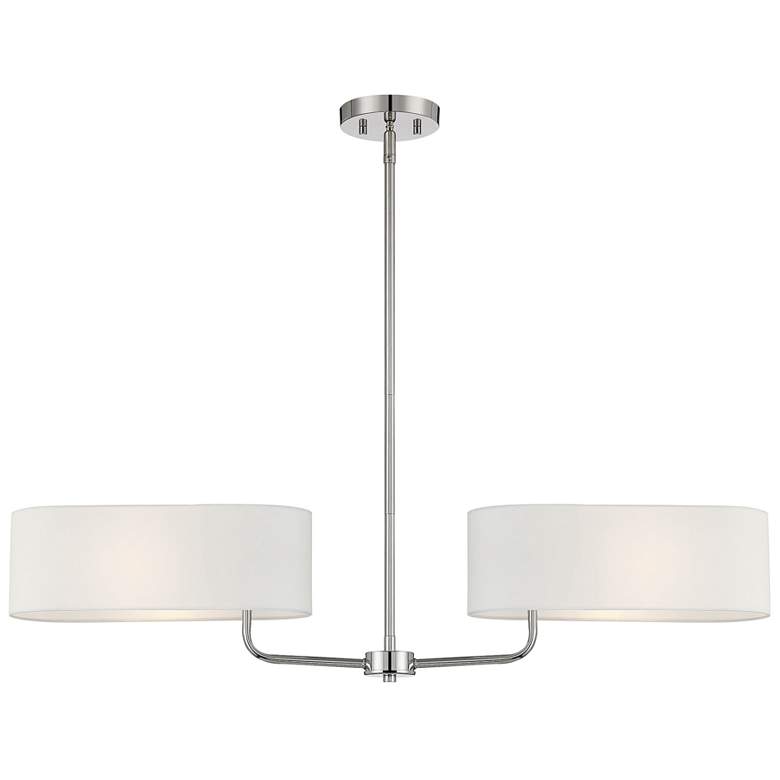 Image 1 Midtown 38" Wide Polished Nickel 2 Light Island