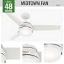 Thumbnail4 of Midtown 48 in Indoor Fresh White LED Ceiling Fan with Remote more views