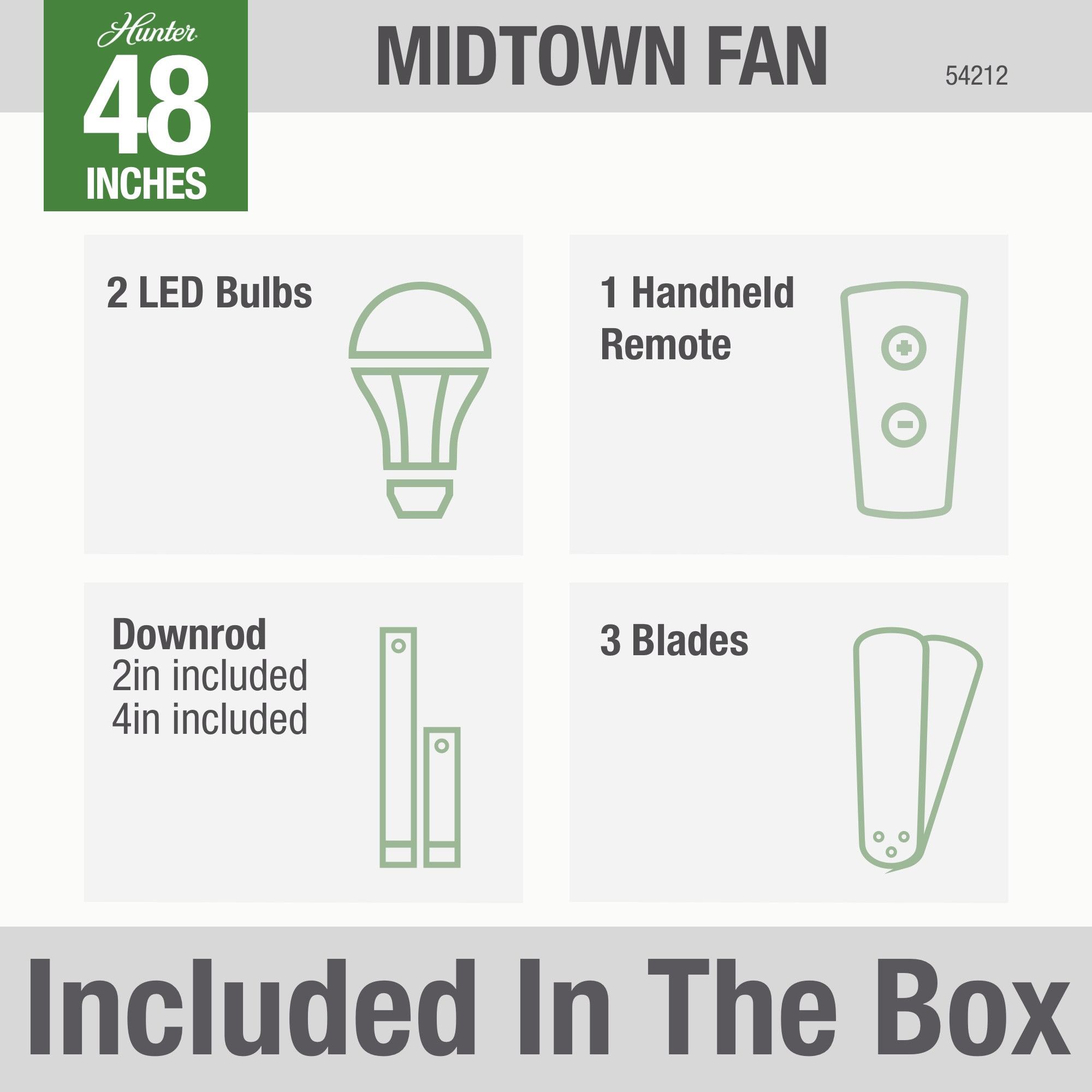 Image 5 Midtown 48 in Indoor Matte Nickel LED Ceiling Fan with Remote more views