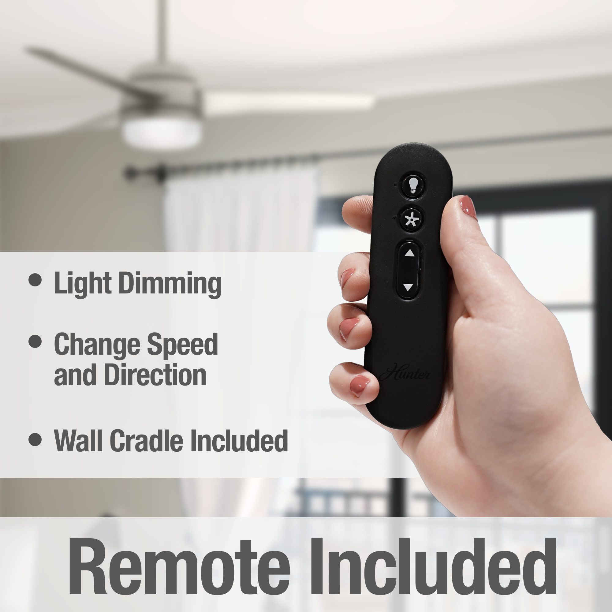 Image 7 Midtown 48 in Indoor Matte Nickel LED Ceiling Fan with Remote more views