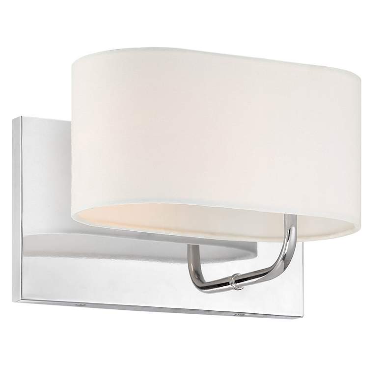 Image 1 Midtown 7.25" High 1-Light Polished Nickel Modern/Contemporary Wall Sc