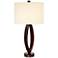 Midtown Chic Merlot Finish Contemporary Table Lamp