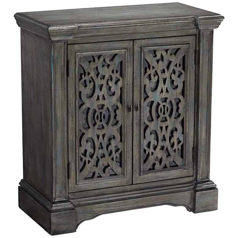 Midvale 32&quot; Wide Textured Gray-Blue 2-Door Cabinet