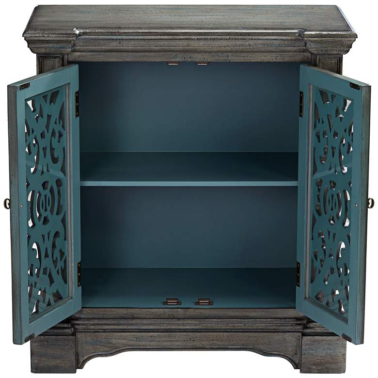 Midvale 32&quot; Wide Textured Gray-Blue 2-Door Cabinet more views