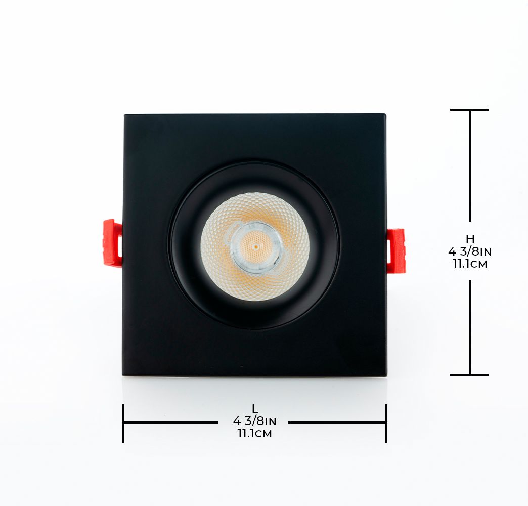 Image 3 Midway 3 1/2" Black LED Square Gimbal Recessed Downlight more views