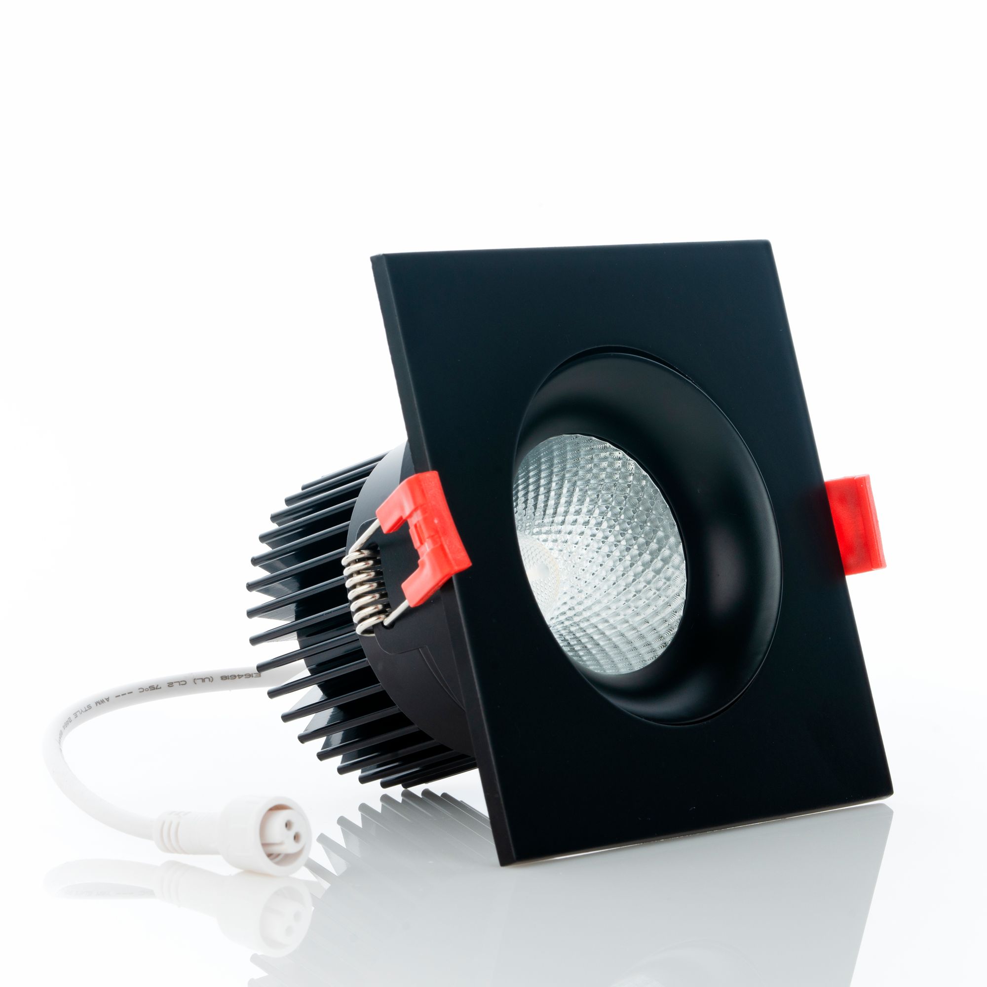 Image 6 Midway 3 1/2" Black LED Square Gimbal Recessed Downlight more views