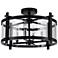 Miette 4 Light Cage Flush Mount With Black Finish