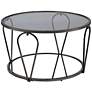 2_Miffa 31 1/4" Wide Black Nickel and Gray Glass Coffee Table