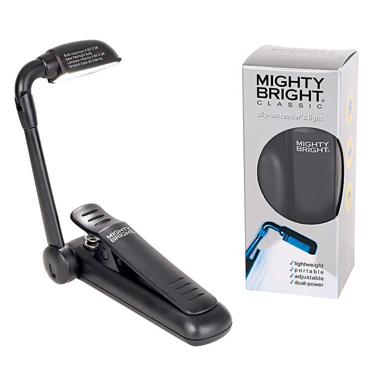 Image 1 Mighty Bright Clip-On Black Book Reading Light