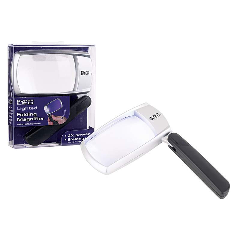 Image 1 Mighty Bright LED Folding Magnifying Glass
