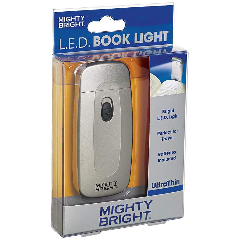 Image 1 Mighty Bright Ultrathin LED Silver Book Light