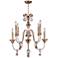 Mignon 25" Wide Distressed Ivory and Gold 8-Light Chandelier