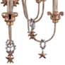 Mignon 25" Wide Distressed Ivory and Gold 8-Light Chandelier