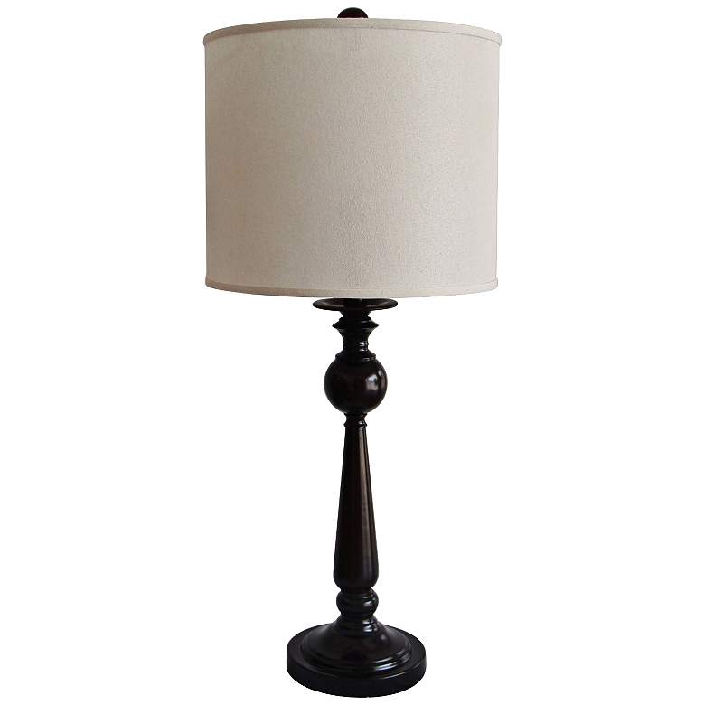 Image 1 Migwetch Black Contemporary Candlestick Table Lamp