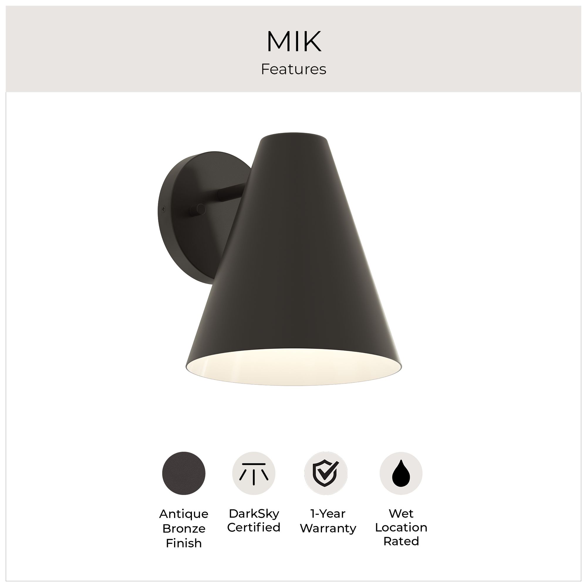 Mik Large Outdoor Wall Light