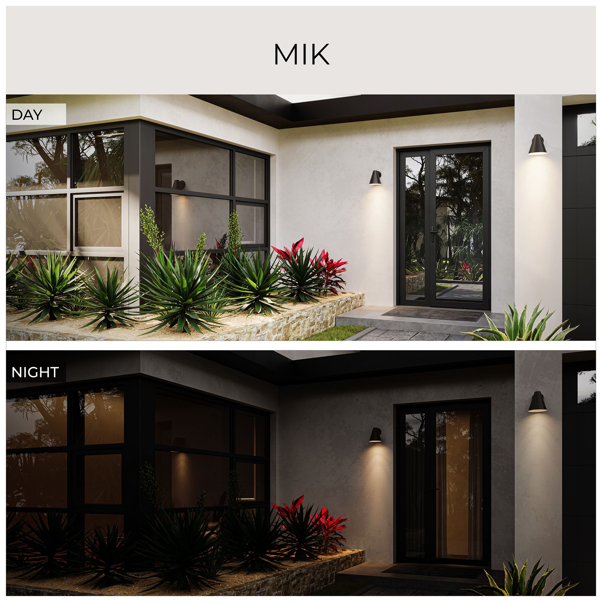 Mik Large Outdoor Wall Light