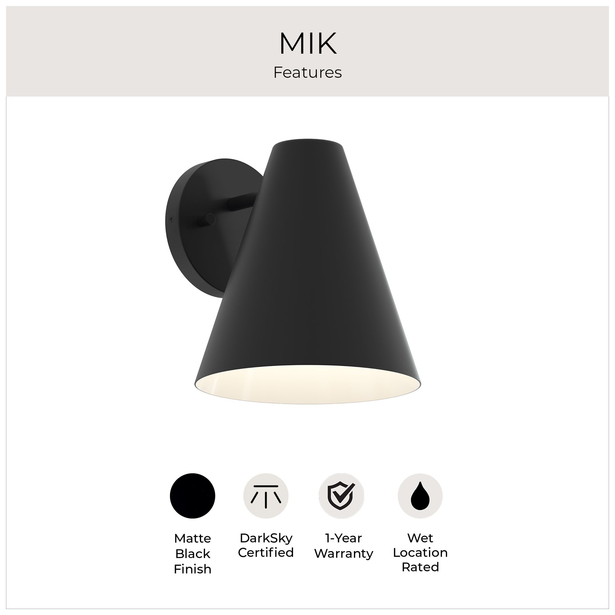 Mik Large Outdoor Wall Light