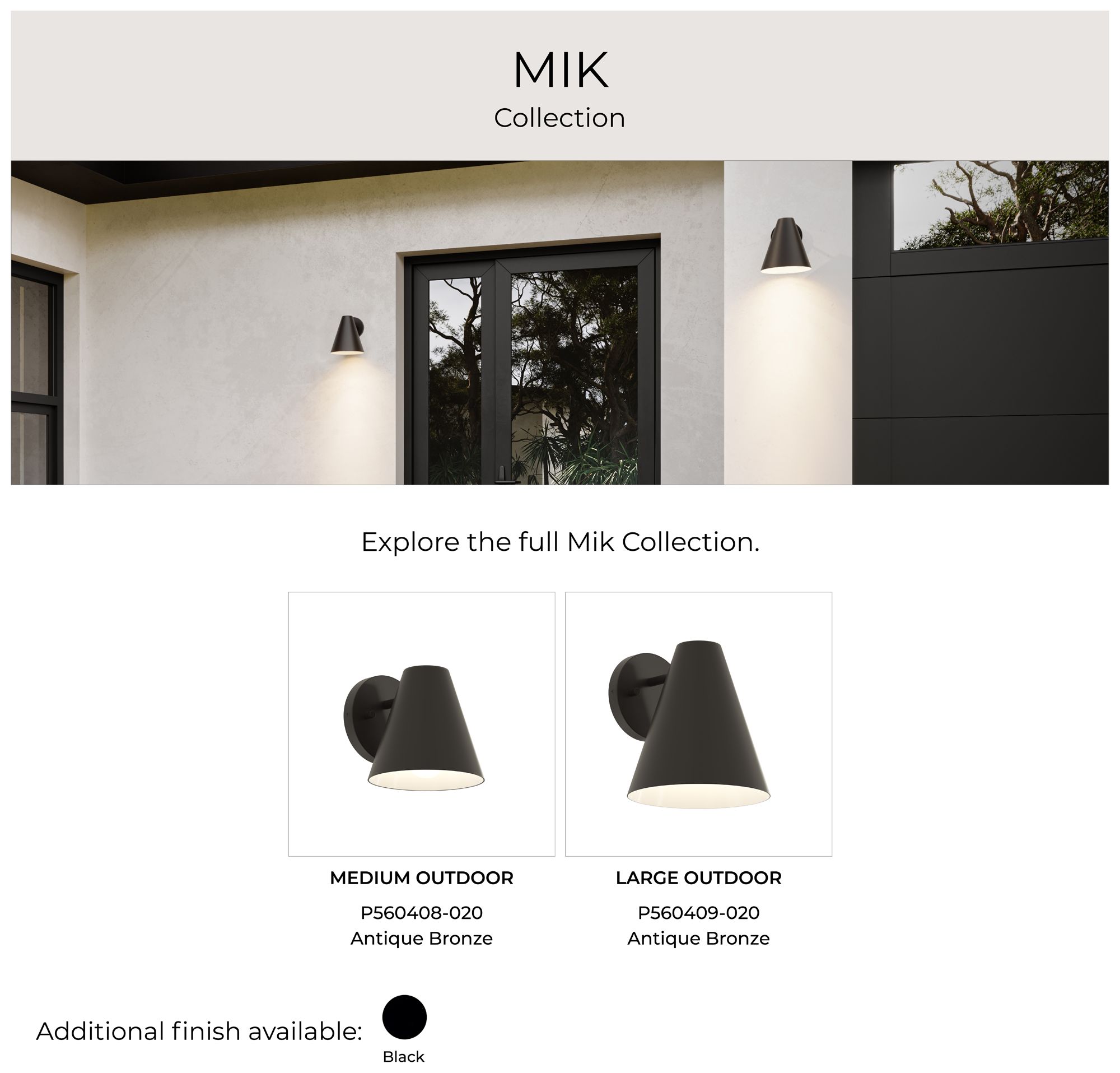 Mik Medium Outdoor Wall Light