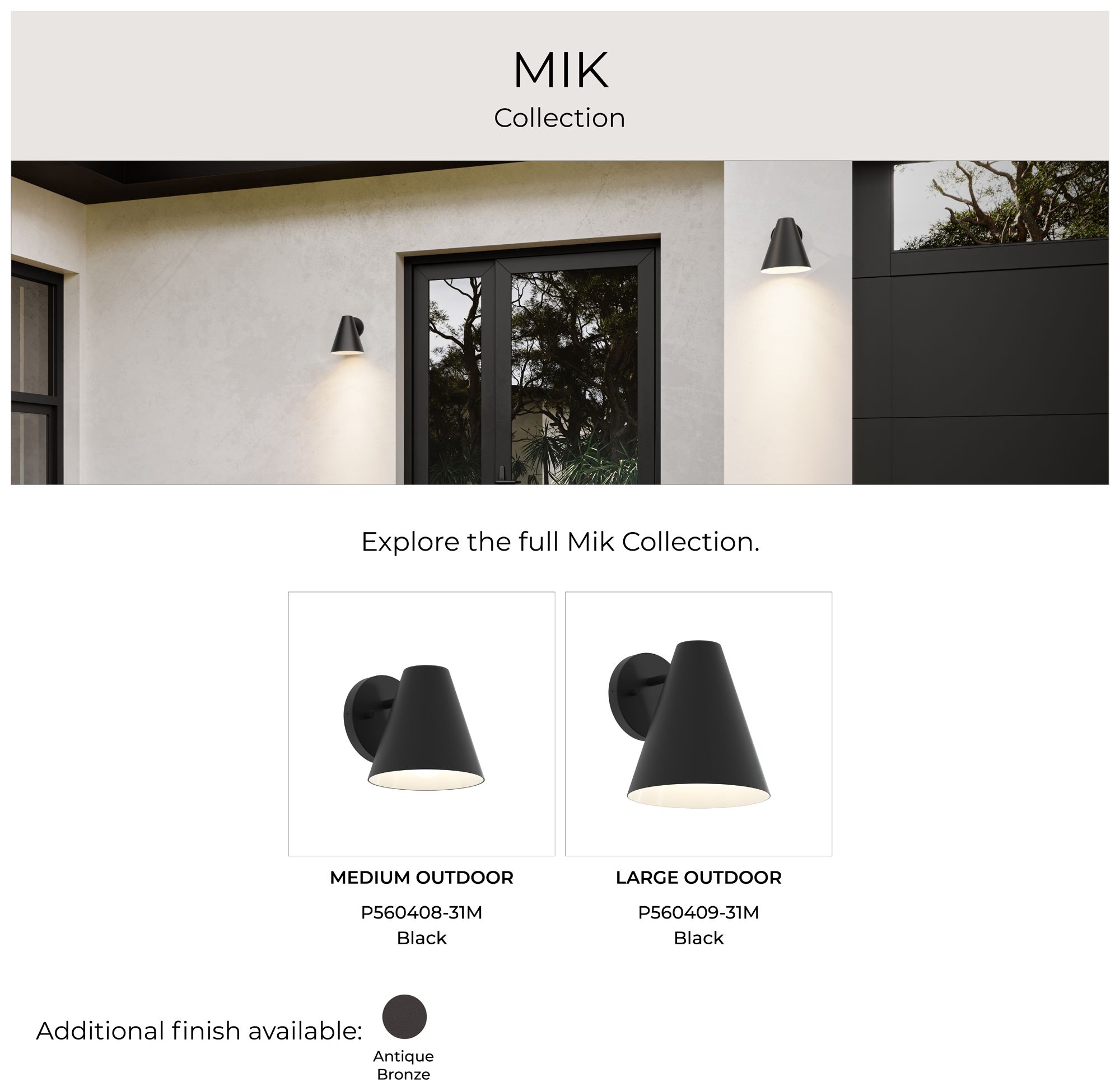 Mik Medium Outdoor Wall Light