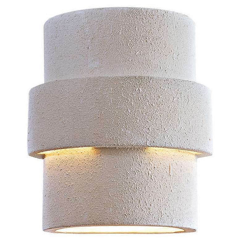 Image 2 Mika Lavery Dark Sky 10" High White Ceramic Pocket Wall Sconce