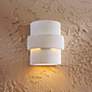 1_Mika Lavery Dark Sky 10" High White Ceramic Pocket Wall Sconce