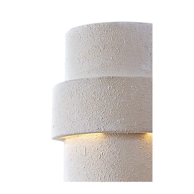 Image 3 Mika Lavery Dark Sky 10" High White Ceramic Pocket Wall Sconce more views