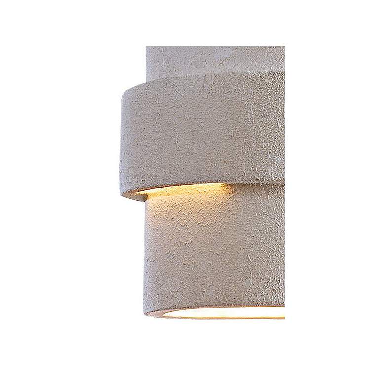 Image 4 Mika Lavery Dark Sky 10" High White Ceramic Pocket Wall Sconce more views