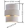 6_Mika Lavery Dark Sky 10" High White Ceramic Pocket Wall Sconce more views
