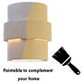 7_Mika Lavery Dark Sky 10" High White Ceramic Pocket Wall Sconce more views
