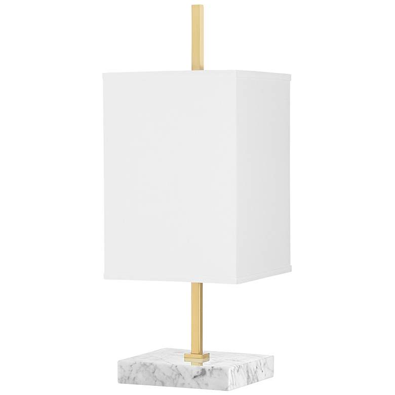 Image 1 Mikaela 1 Light Table Lamp Aged Brass