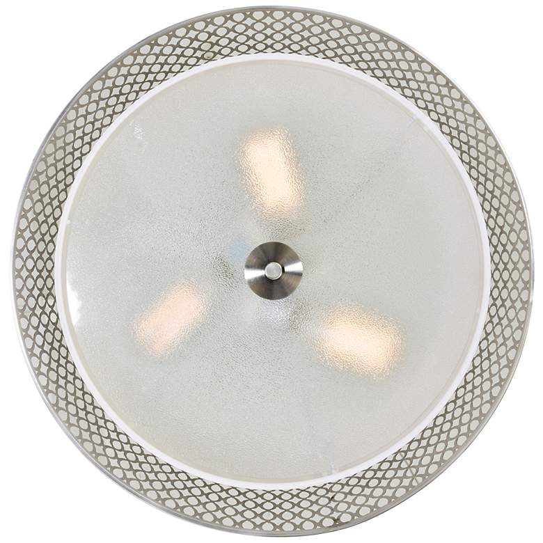 Image 6 Mikayla 3 Light Drum Shade Chandelier With Satin Nickel Finish more views