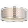 Mikayla 3 Light Drum Shade Flush Mount With Satin Nickel Finish