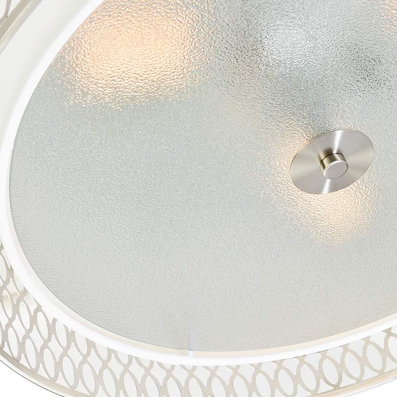 Image 5 Mikayla 5 Light Drum Shade Flush Mount With Satin Nickel Finish more views