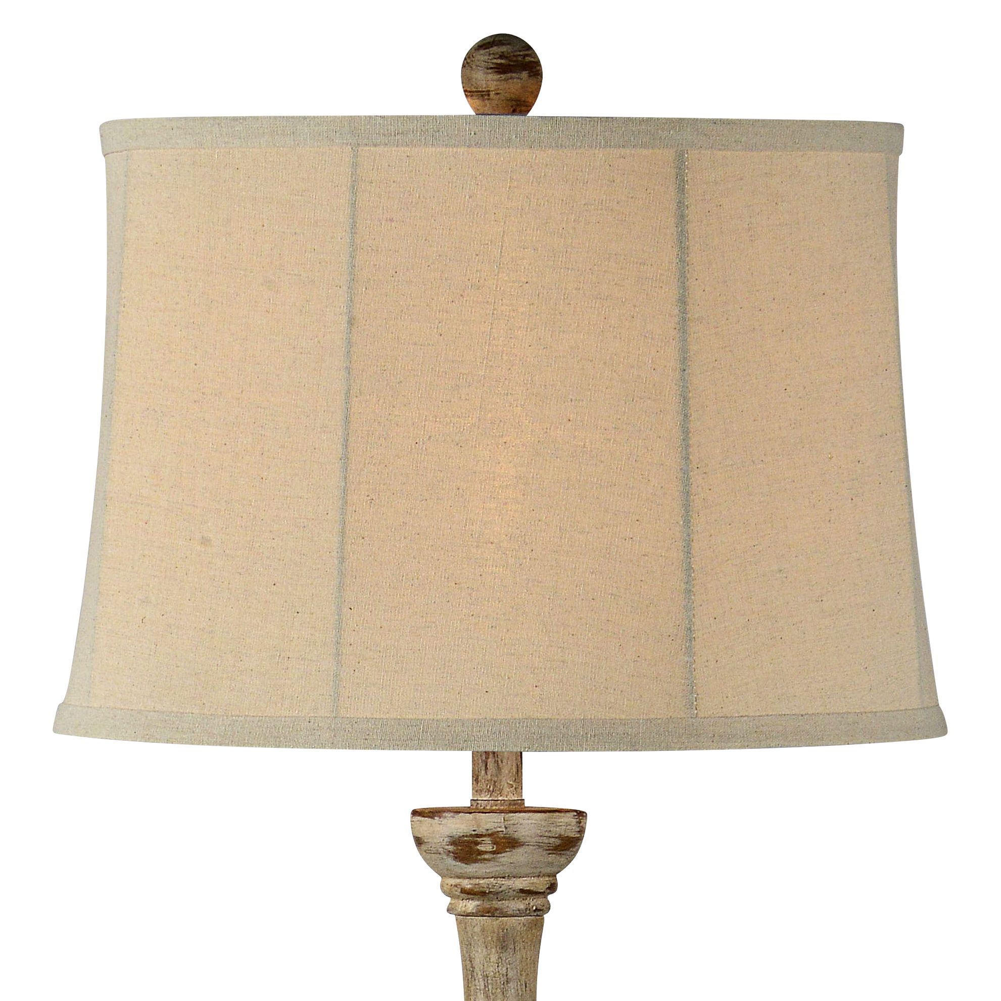 antique cream floor lamp