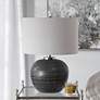 Mikkel Charcoal Gray Ceramic Table Lamp