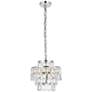 2_Mila 12" Wide Chrome with Clear Crystal Mini Pendant