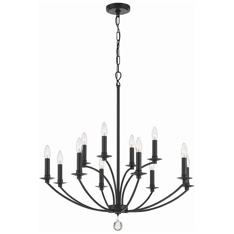 Image 2 Mila 12 Light Black Chandelier