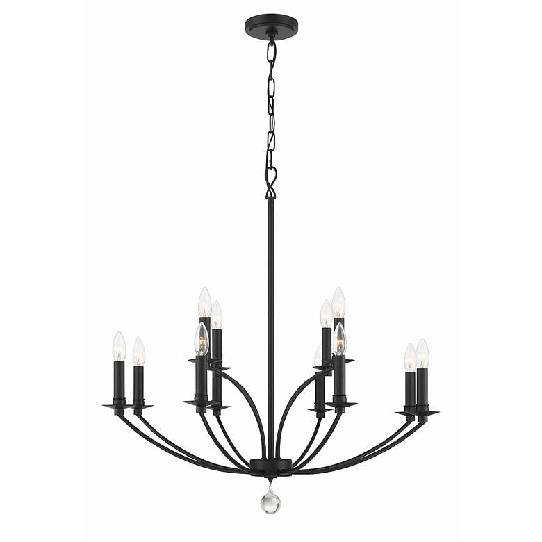 Image 3 Mila 12 Light Black Chandelier more views