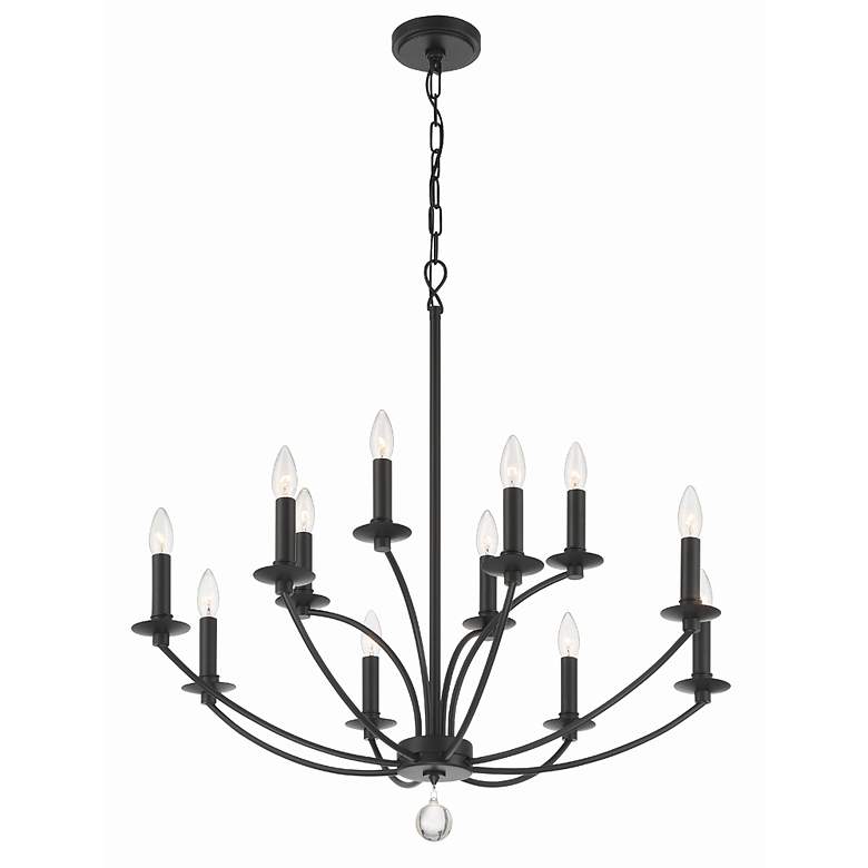 Image 4 Mila 12 Light Black Chandelier more views